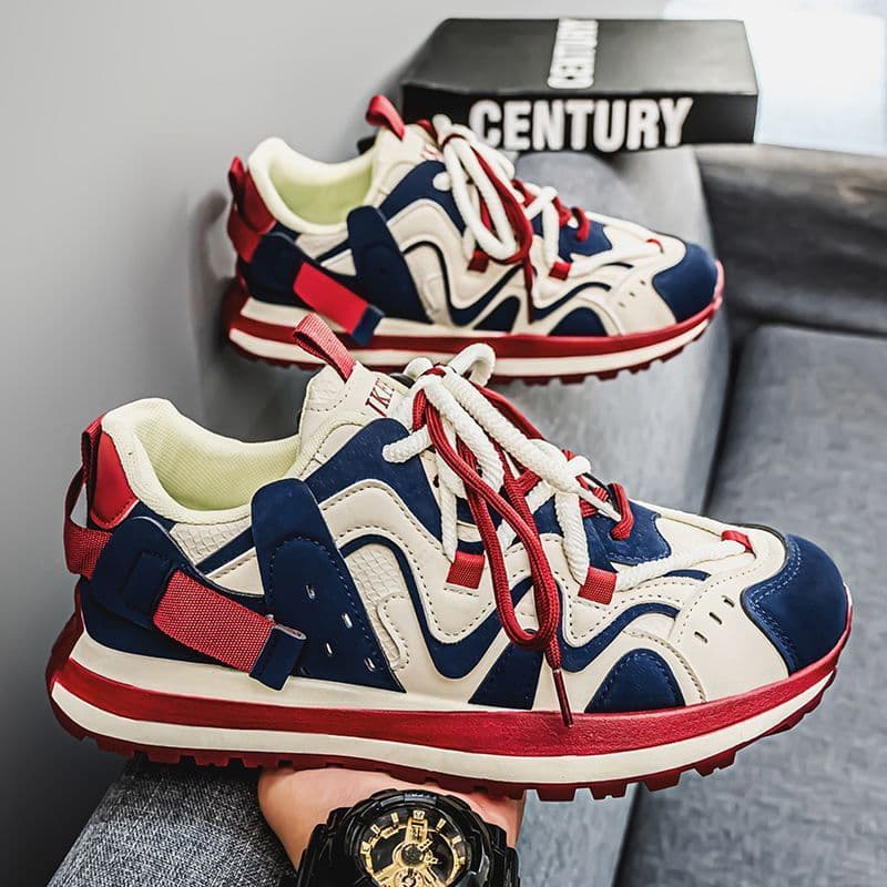 AMASOUL Sneakers — Marine Rouge Century