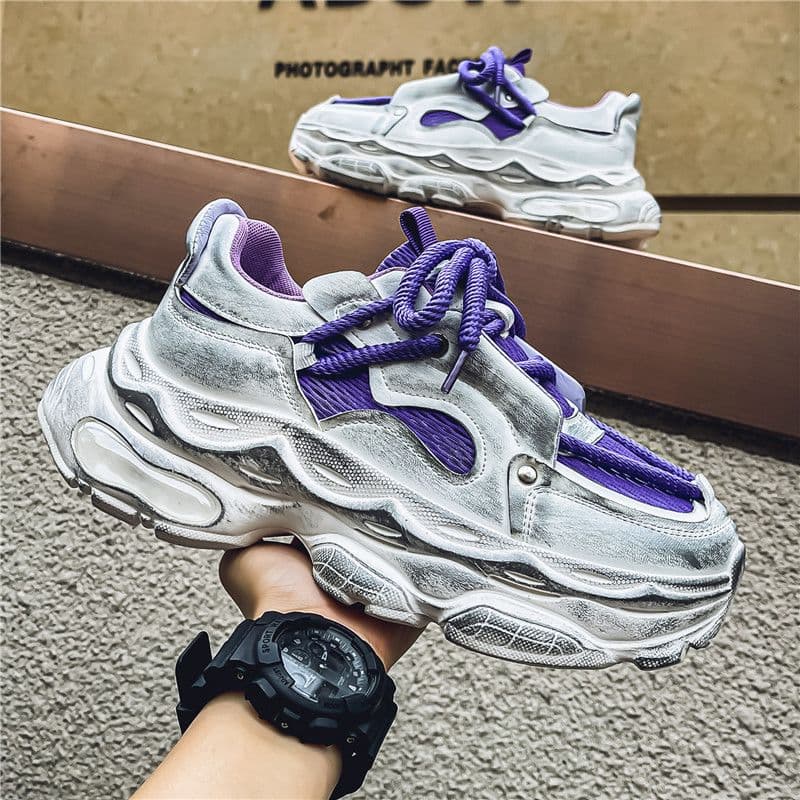 AMASOUL Sneakers — Gris Prune Délavé