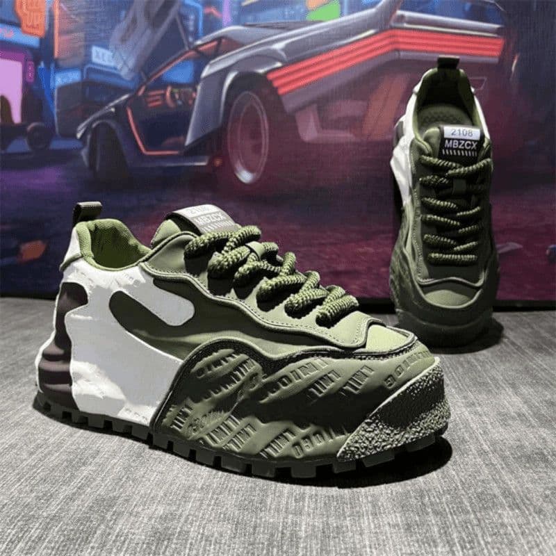 AMASOUL Sneakers — Kaki Gaufré