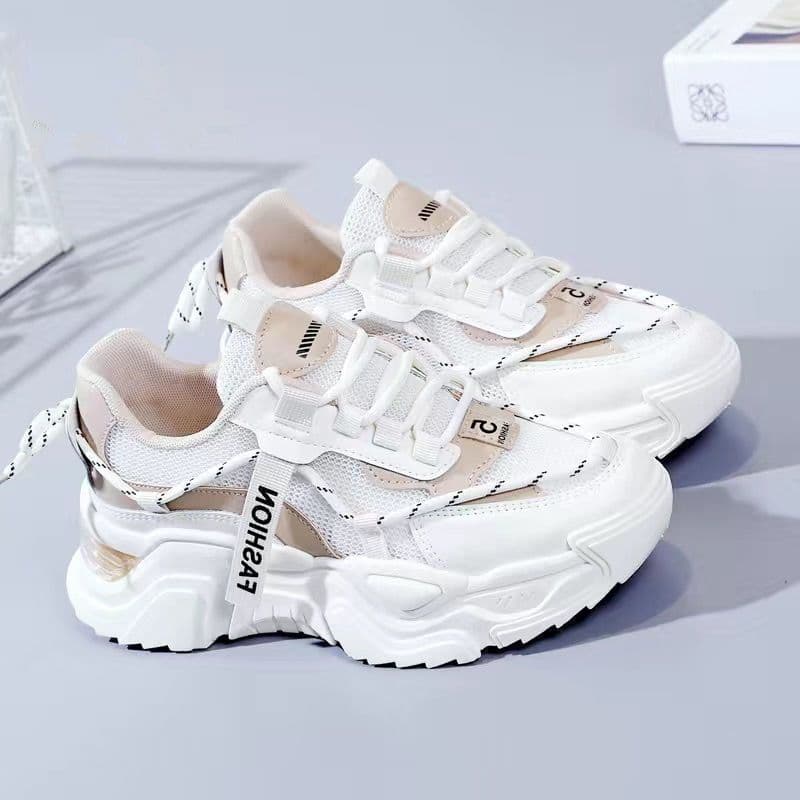 AMASOUL Sneakers — Fashion Blanc Beige