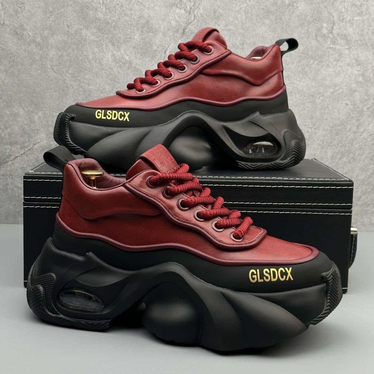 AMASOUL Sneakers — Bordeaux Noir Premium